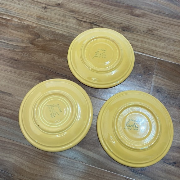 Set of 3 Vintage Fiesta Ware HLC Homer Laughlin China‎ Saucers/Plates 6" - Picture 6 of 9